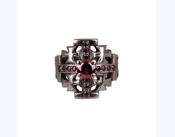 Серебряное кольцо с иерусаллимским крестом