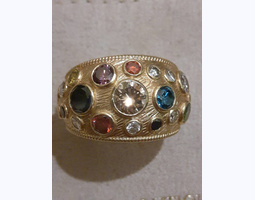 Перстень с цветными бриллиантами 4.25ct. 