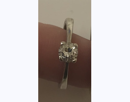 Кольцо с бриллиантом 0,36 кт E/VVS2