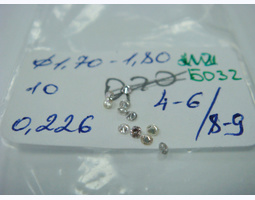 лот#Б032 бриллианты Ø1,70-1,80/10шт/0,22ct