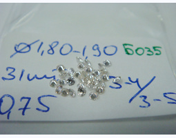 лот#Б035 бриллианты Ø1,80-1,90/31шт/0,75ct