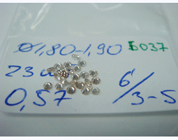 лот#Б037 діаманти Ø1,80-1,90/23шт/0,57ct