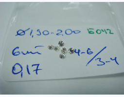 лот#Б042 бриллианты Ø1,90-2,00/6шт/0,17ct