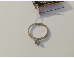 Серебряное кольцо с накладками золота 