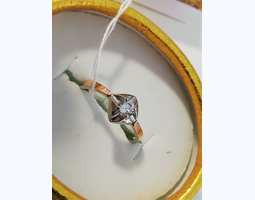 Серебряное кольцо с накладками золота 