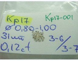 лот#Кр-17-001 діаманти(Кр-17)Ø0,80-1,00/31шт/0,12ct 