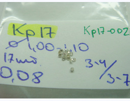 лот#Кр17-002 бриллианты Кр17 Ø1,00-1,10/17шт/0,08ct