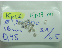 лот#Кр17-011 діаманти Кр17 Ø1,90-2,00/16шт/0,45ct