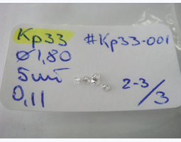 лот#Кр33-001 діаманти Кр33 Ø1,80/5шт/0,11ct