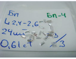 лот#Бп-4 діаманти Багет довжина2,4-2,6/24шт/0,61ct