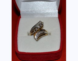 Золотое кольцо с бриллиантами СССР 750 проба