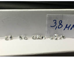 Бриллианты натуральные природные 3,8мм 0,2кт