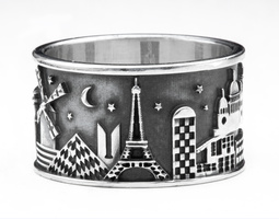 Серебряное кольцо - сувенир &quot;Париж&quot;