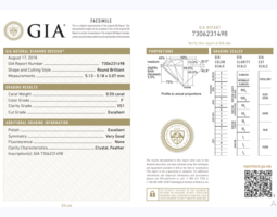 бриллиант 0,50карат F/VS1 (3/4)n39