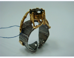 Кольцо серебряное с Раух Топазом