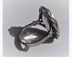 Перстень серебро с большим натуральным аметистом, можно сделать кулон