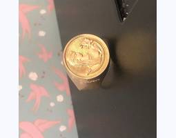 Кольцо печатка дева 583 ссср мужское золото 