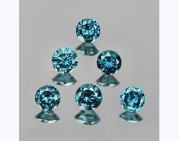 Натуральный бриллиант синего цвета  2.71 x 2.71 x 1.69mm