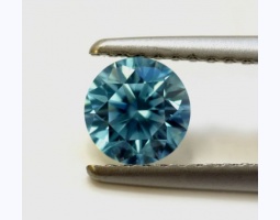 Блакитний муасаніт 0.59 ct 5.50 мм VS1