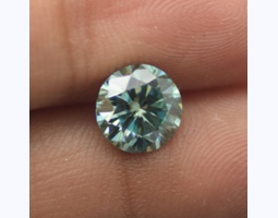 Блакитний муасаніт 0,46 ct 4.80 мм VS2